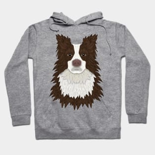 Border Collie Red Hoodie